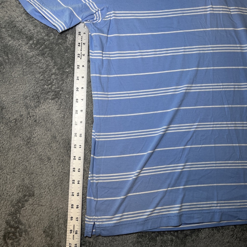 Brooks Brothers Men's SZ 2XL 1818 Cotton Short Sleeve Blue White Striped Polo - Picture 9 of 15